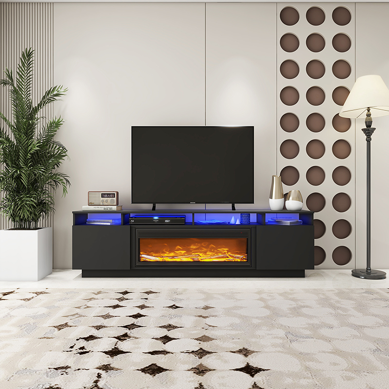 Modern Electric Fireplace TV Stand for Living Room
